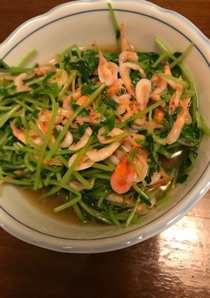 豆苗と桜エビの和え物-レシピのメイン写真
