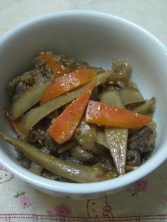 母の味♪牛肉とごぼうの炒め煮-レシピのメイン写真