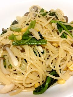ほうれん草としめじの和風パスタ-レシピのメイン写真