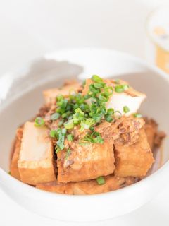 鯖の味噌煮缶と厚揚げの味噌煮-レシピのメイン写真