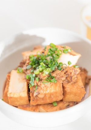 鯖の味噌煮缶と厚揚げの味噌煮-レシピのメイン写真