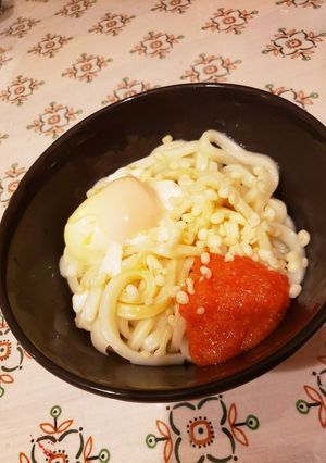 めんたい釜玉うどん-レシピのメイン写真