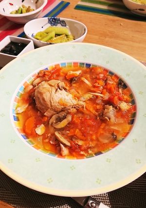 柔らか 手羽元のトマト煮込スープ-レシピのメイン写真