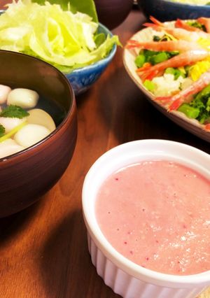 ピンクのドレッシング＊ひな祭りに＊-レシピのメイン写真