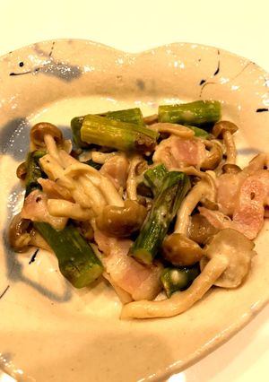 アスパラベーコンきのこのクリーム炒め☆-レシピのメイン写真