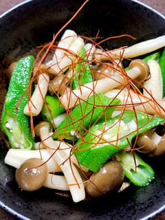 副菜に☆オクラとしめじのおひたし-レシピのメイン写真