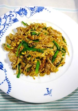 簡単！豚ニラもやしのガラムマサラ風味焼き-レシピのメイン写真
