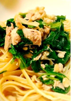 ルッコラ ツナ 松の実のパスタ-レシピのメイン写真
