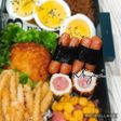 弁当に♪ポークビッツの海苔巻き♡