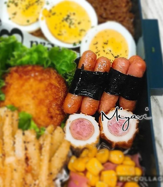 弁当に♪ポークビッツの海苔巻き♡-レシピのメイン写真
