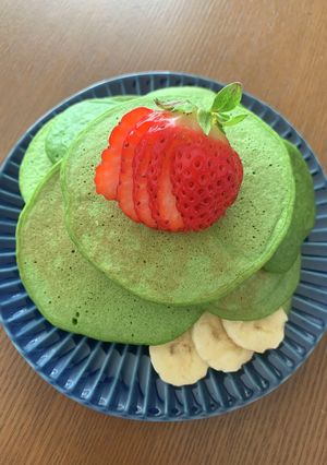 スイーツで鉄分♪ほうれん草のホットケーキ-レシピのメイン写真