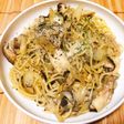 たっぷりきのこのバター醤油パスタ