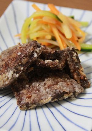 鉄分たっぷり！豚レバーの唐揚げレモンだれ-レシピのメイン写真
