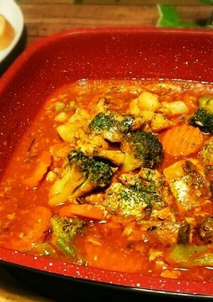 さば缶のトマトジュース煮込み-レシピのメイン写真