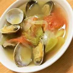 รูปของ あさりと春野菜の蒸し煮
