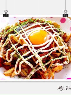 簡単♡マヨたま無水焼きそば♡-レシピのメイン写真