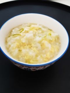 5分で簡単 白だしで卵とネギのお粥-レシピのメイン写真