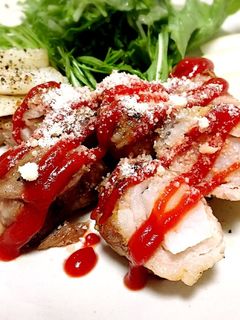 長芋の豚肉巻き★ケチャップと粉チーズで-レシピのメイン写真
