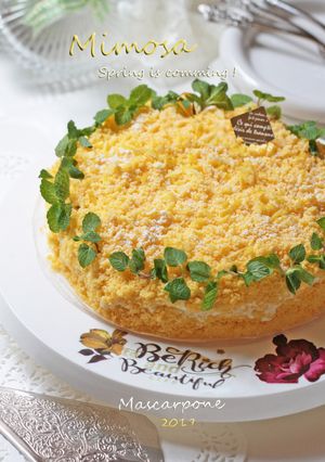 春はミモザのチーズケーキⅡ/Masca.-レシピのメイン写真