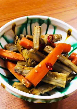 ポリポリ食感が美味しい きんぴらごぼう-レシピのメイン写真