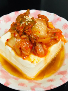 1分調理♬キムチ冷奴-レシピのメイン写真