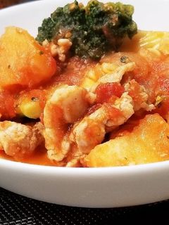 豚肉とじゃがいものトマト煮アラビアータ風-レシピのメイン写真