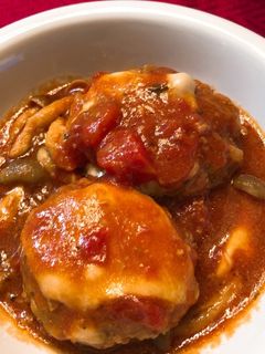 簡単!濃厚トマト煮込みハンバーグ-レシピのメイン写真