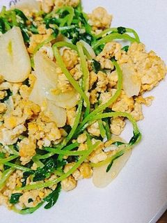 ✿豆苗と卵のにんにく炒め✿-レシピのメイン写真