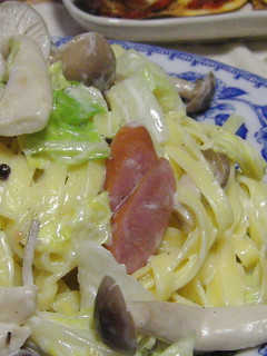 春キャベツとしめじのクリームパスタ-レシピのメイン写真