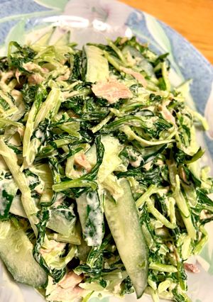 水菜の消費に☆水菜とツナのマヨネーズ和え-レシピのメイン写真