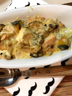 シャケと豆腐のほっこり味噌グラタン♪-レシピのメイン写真
