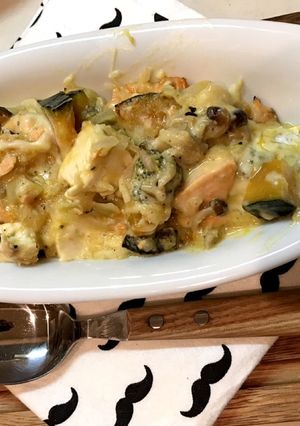 シャケと豆腐のほっこり味噌グラタン♪-レシピのメイン写真