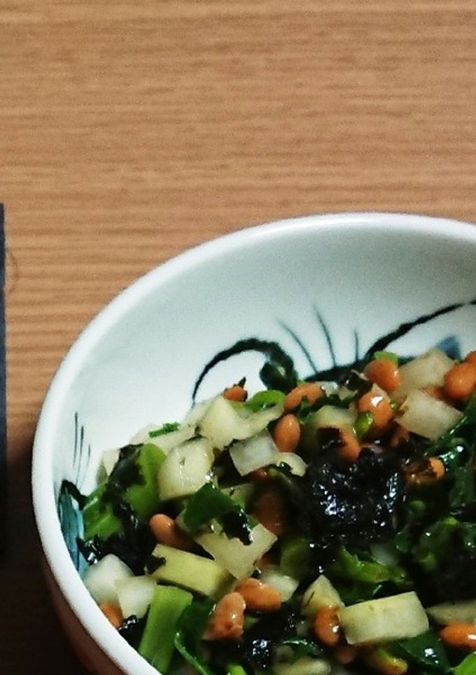のらぼう菜と大根のゴマ油納豆和え-レシピのメイン写真