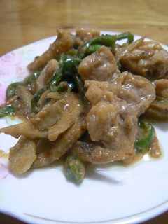 鶏肉とピーマン、ごぼうの山椒風味みそ炒め-レシピのメイン写真