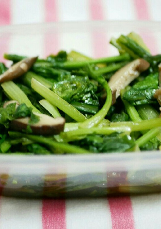 かぶの葉と椎茸の煮浸し-レシピのメイン写真