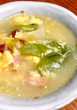 白ねぎとベーコンのかきたまスープ-レシピのメイン写真