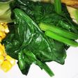 付け野菜に♪ほうれん草茹でただけ