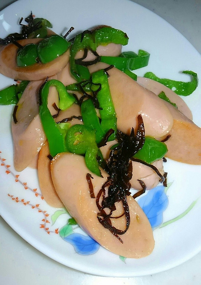 魚肉ソーセージとピーマンの塩昆布炒め-レシピのメイン写真