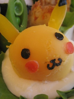 ゆで卵でピカチュウ♪キャラ弁おかず-レシピのメイン写真
