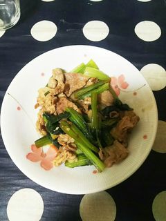 小松菜と豚肉のさっと煮-レシピのメイン写真