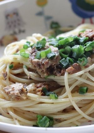 サバ缶で和風パスタ。材料3つで時短！-レシピのメイン写真
