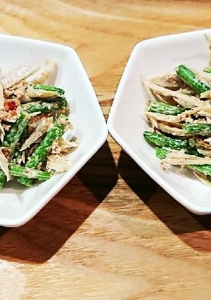 間違いない いんげんとごぼうのおかかマヨ-レシピのメイン写真