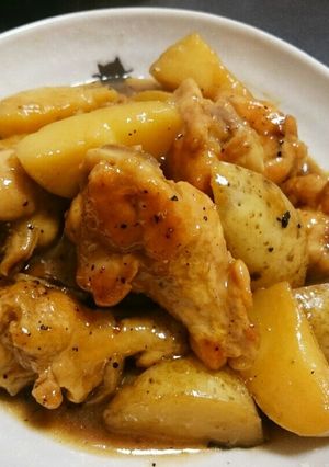 鶏手羽元と新ジャガの甘辛煮-レシピのメイン写真