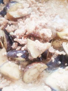 ナスと豚ひき肉の甘味噌炒め-レシピのメイン写真