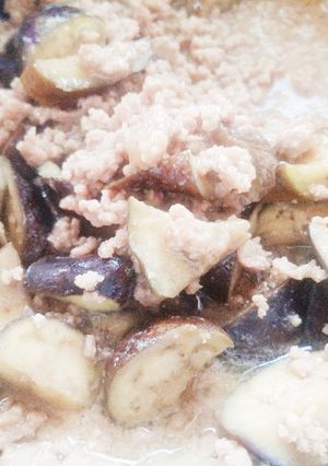 ナスと豚ひき肉の甘味噌炒め-レシピのメイン写真