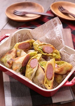 子ども大好き♪ホットドック風春巻き-レシピのメイン写真