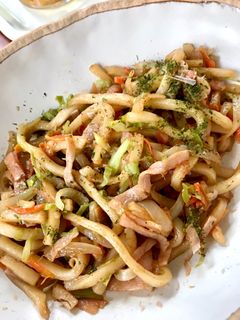子供とソース味の焼うどんランチ-レシピのメイン写真