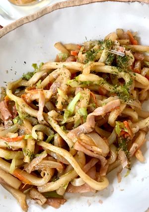 子供とソース味の焼うどんランチ-レシピのメイン写真
