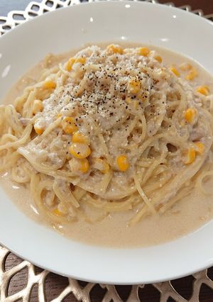 ワンポットdeツナクリームパスタ♪-レシピのメイン写真
