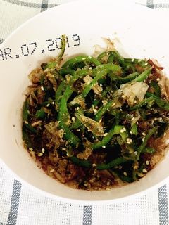 副菜orお弁当に☆ピーマンおかか和え-レシピのメイン写真
